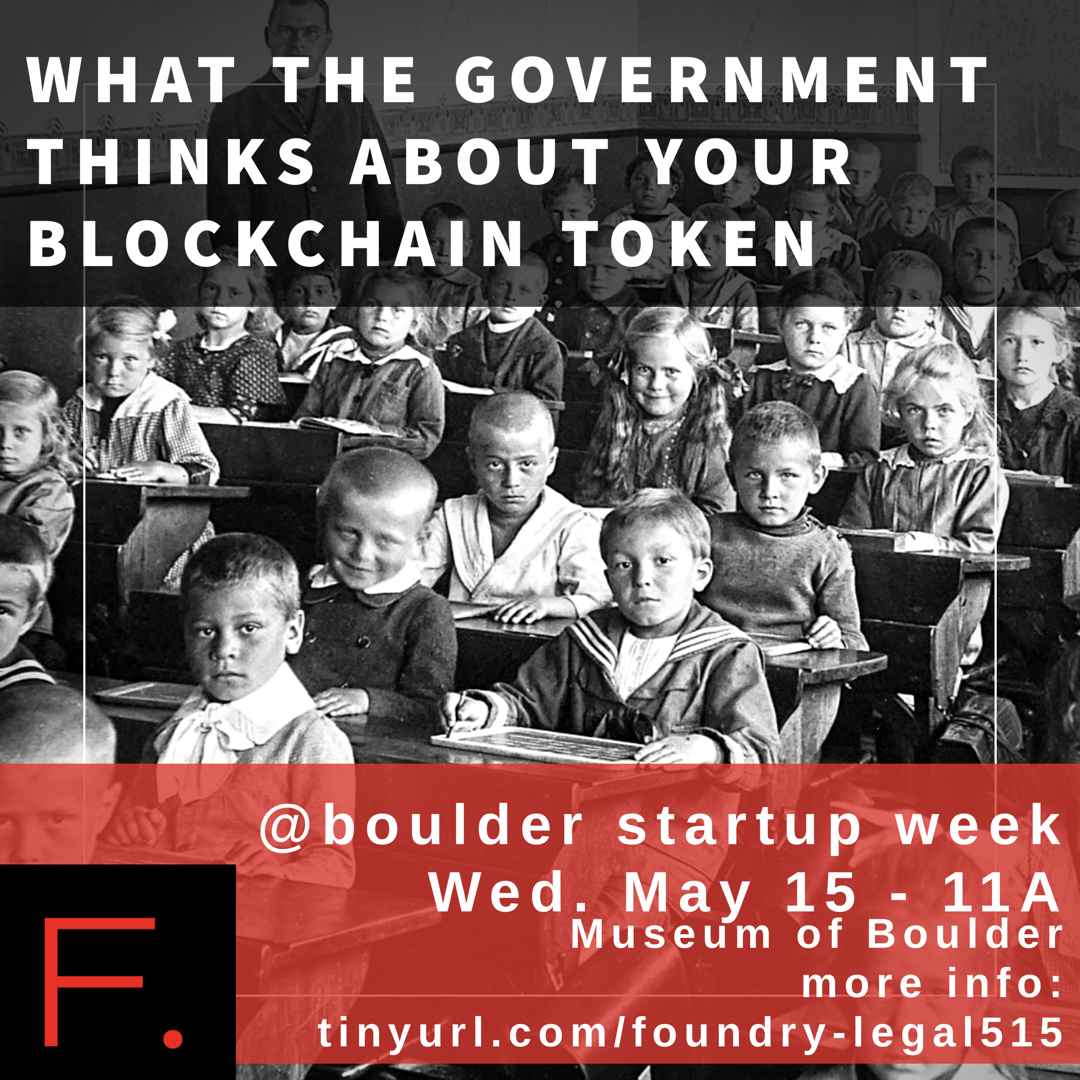 Read more about the article Boulder Startup Week 2019: What the Government Thinks about Your Blockchain Token